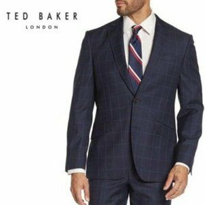 🆕Ted Baker London Checkered Print Wool Blazer